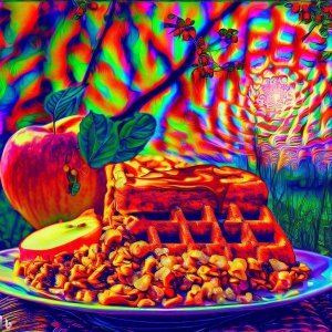 buckwheat oat applesauce vegan waffles wp9 version illustration