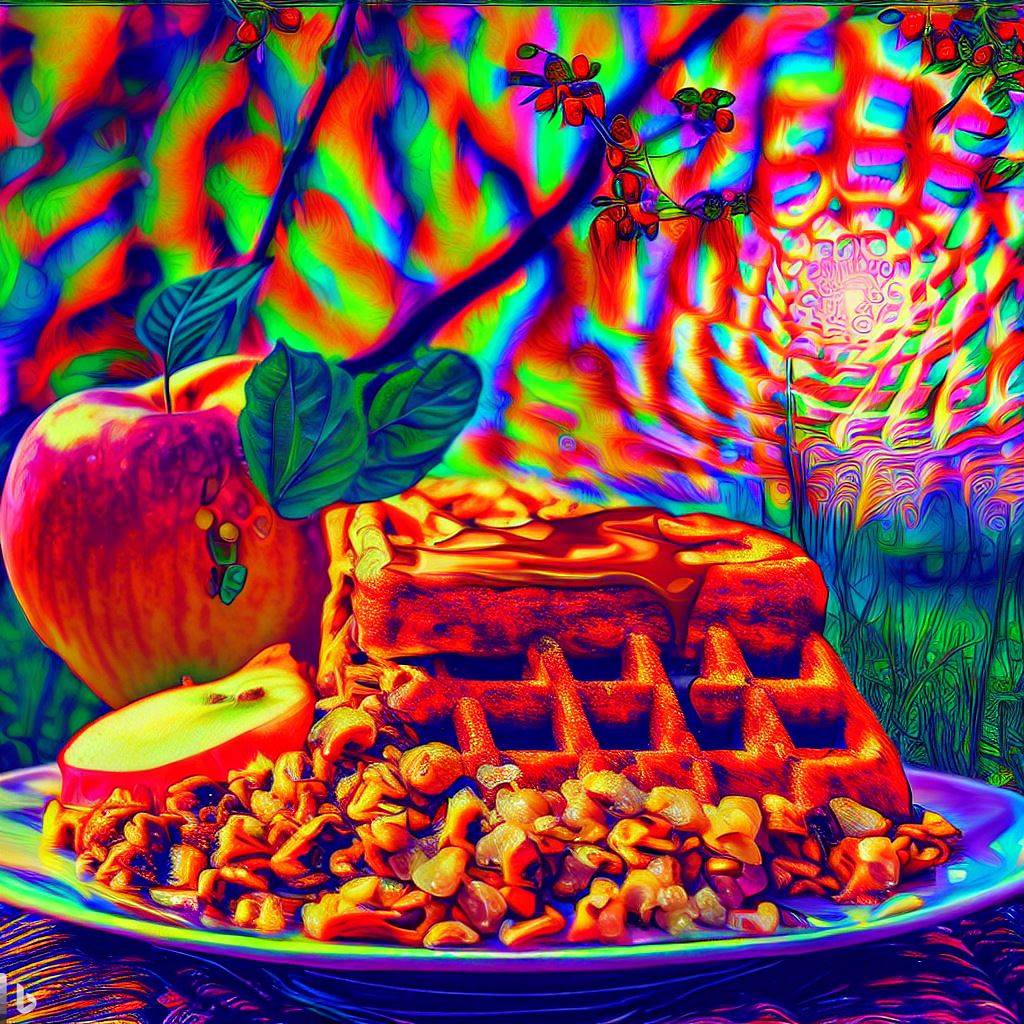 buckwheat oat applesauce vegan waffles wp9 version illustration