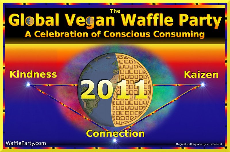 Global Vegan Waffle Party poster, 800x529, 72 dpi