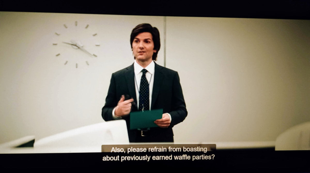 please refrain from boasting about waffle parties