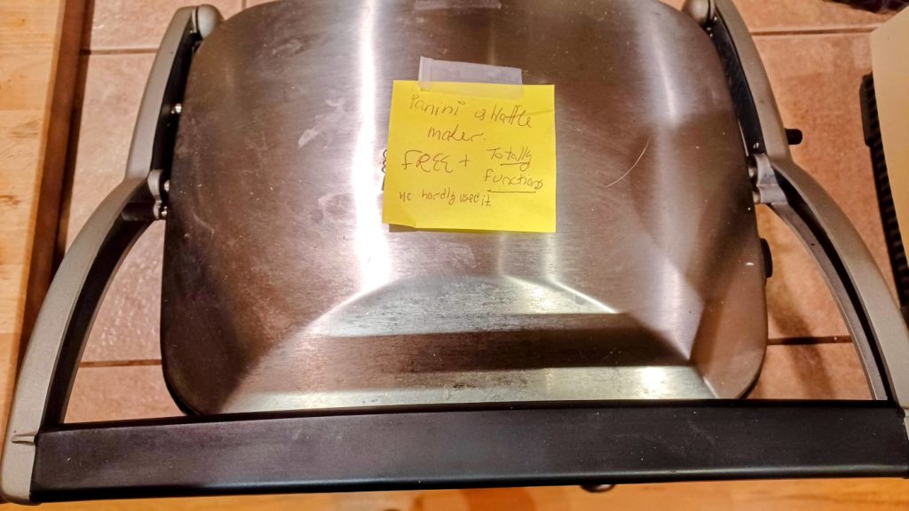 cuisinart griller waffle maker with note